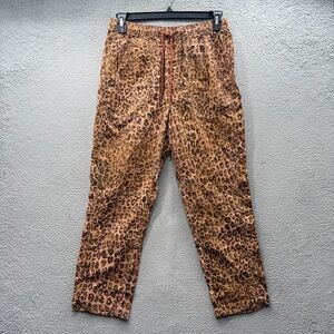 Anthropologie Pilcro Pull On Pants Brown Cheetah Animal Print Corduroy Women’s M